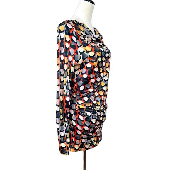 Luisa Cerano Multicolor Geometric Patterned Sheer Long Sleeved Mini Dress - Picture 11 of 14